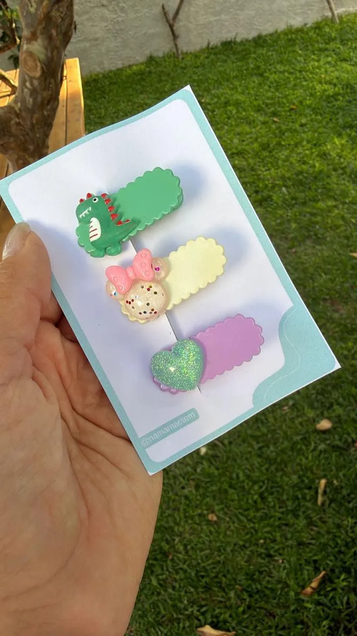 Trio de Hairclip Baby