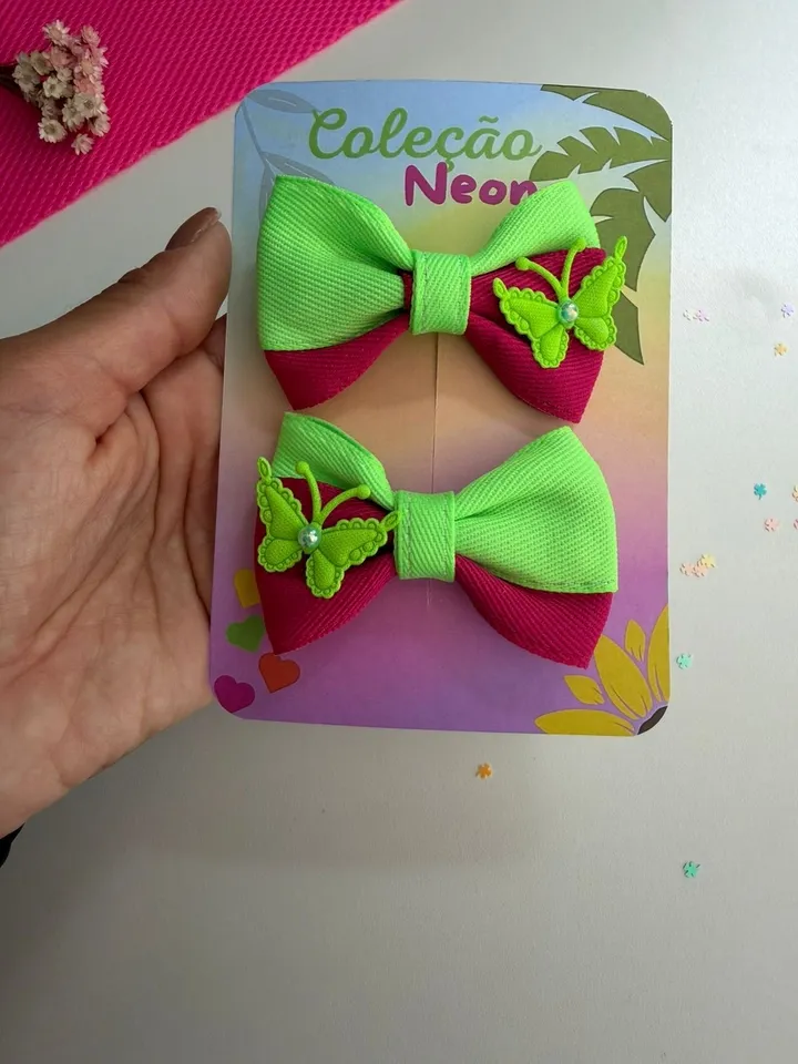 Parzinho Neon Borboletinha