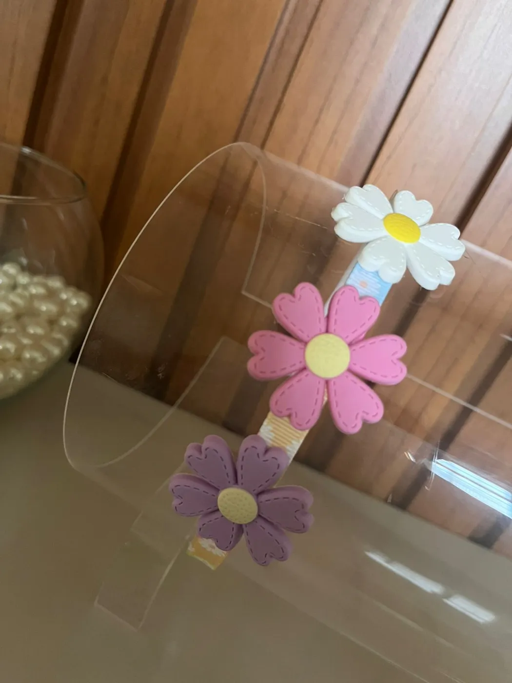 Tiara Flores Rosa e Lilás