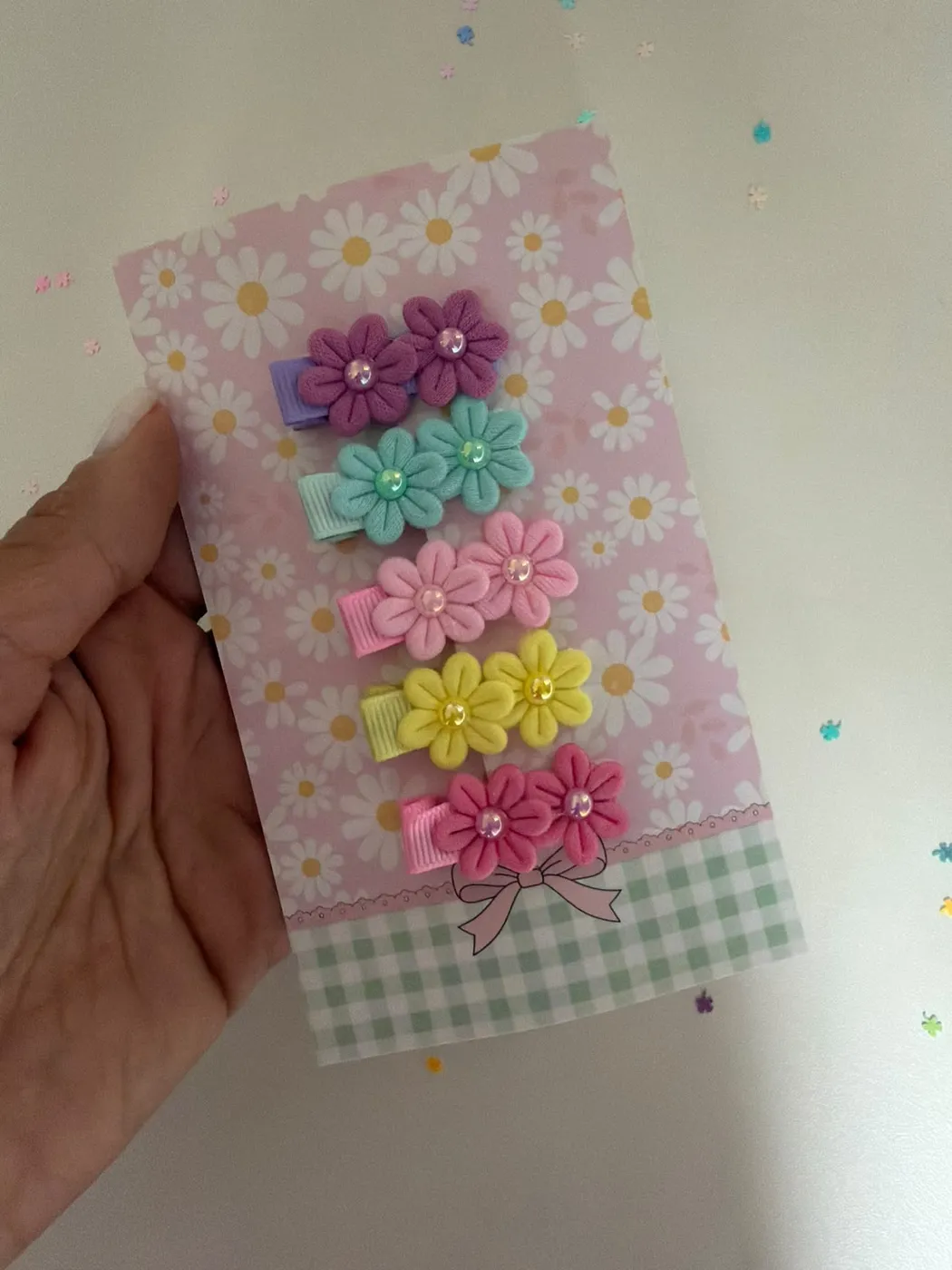 Kit Hairclip Florzinhas Coloridas