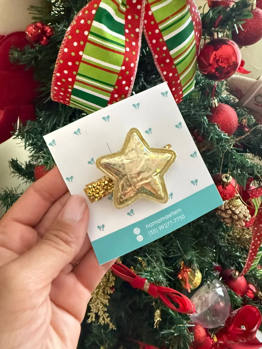 Hairclip Estrela Dourada