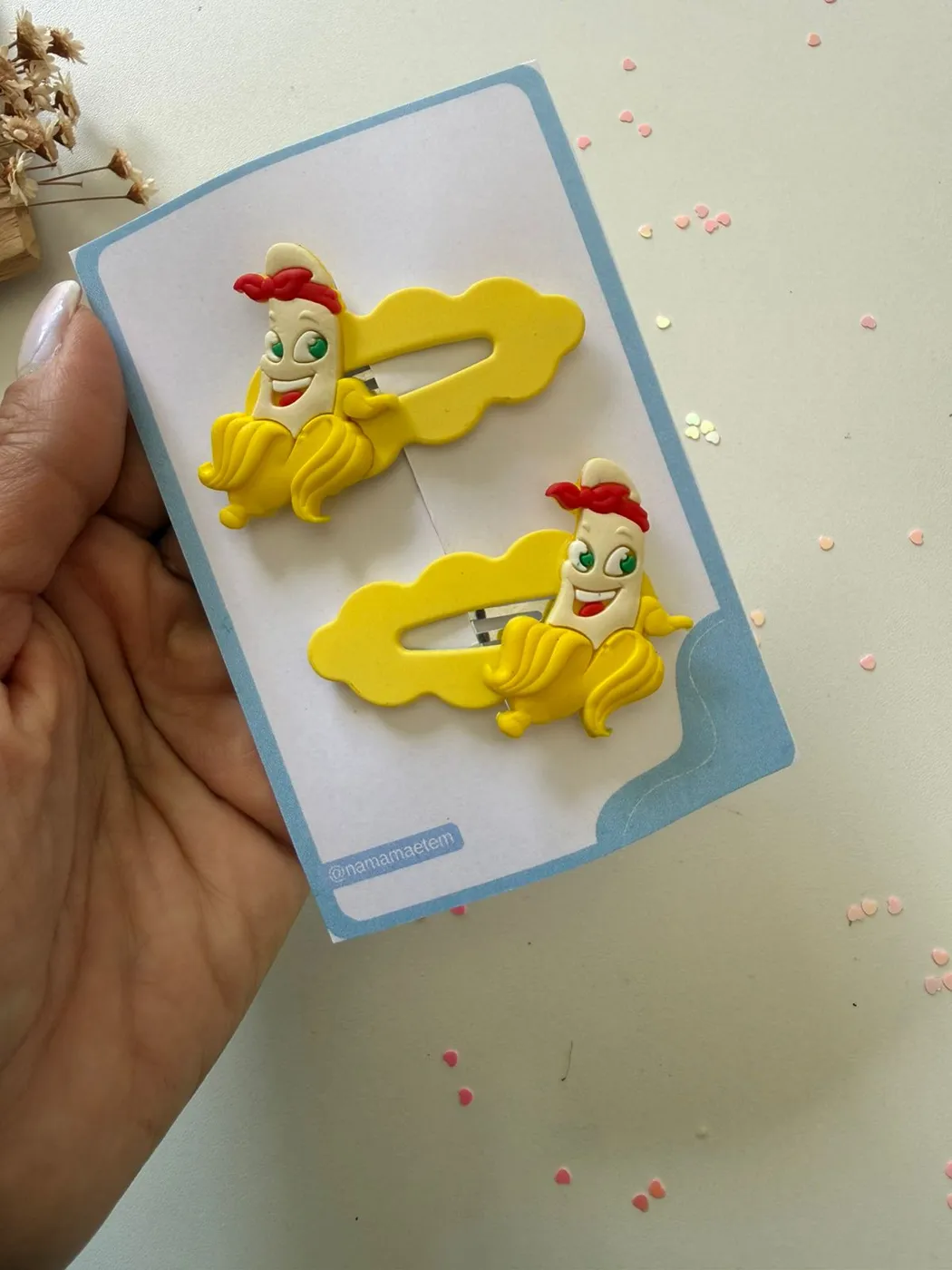 Parzinho Hairclip Pintinho Amarelo