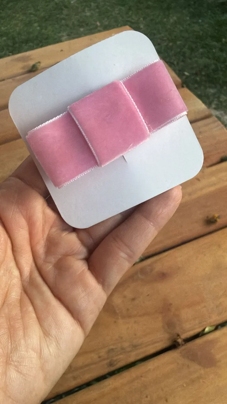 Laço Veludo Rosa