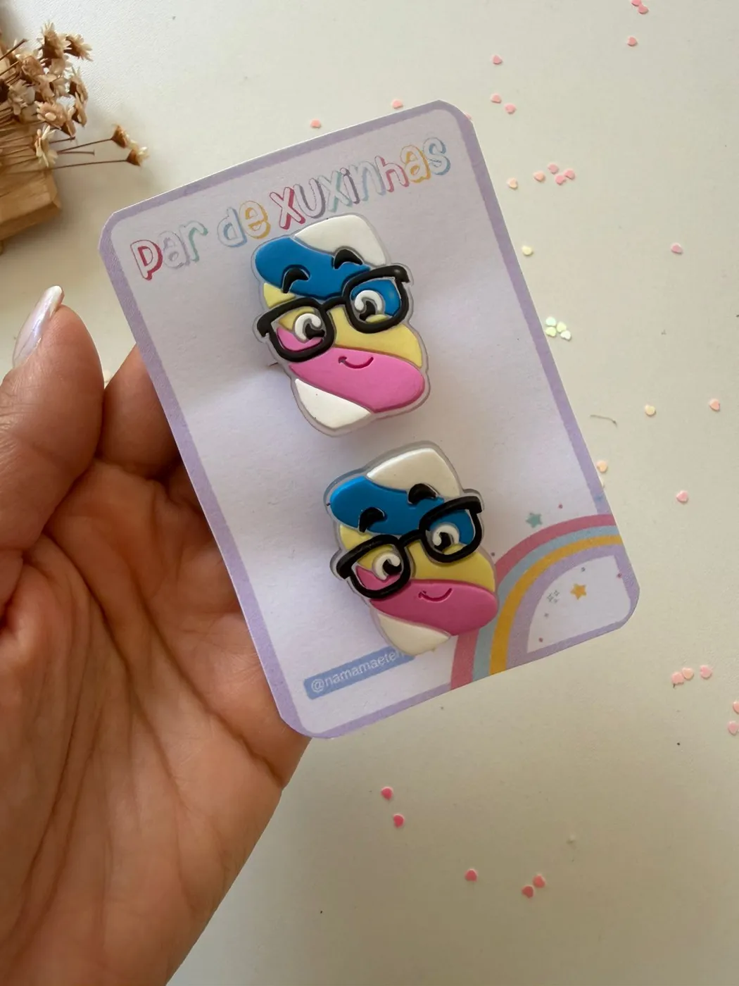 Parzinho de Xuxinha Personagem de Óculos Azul