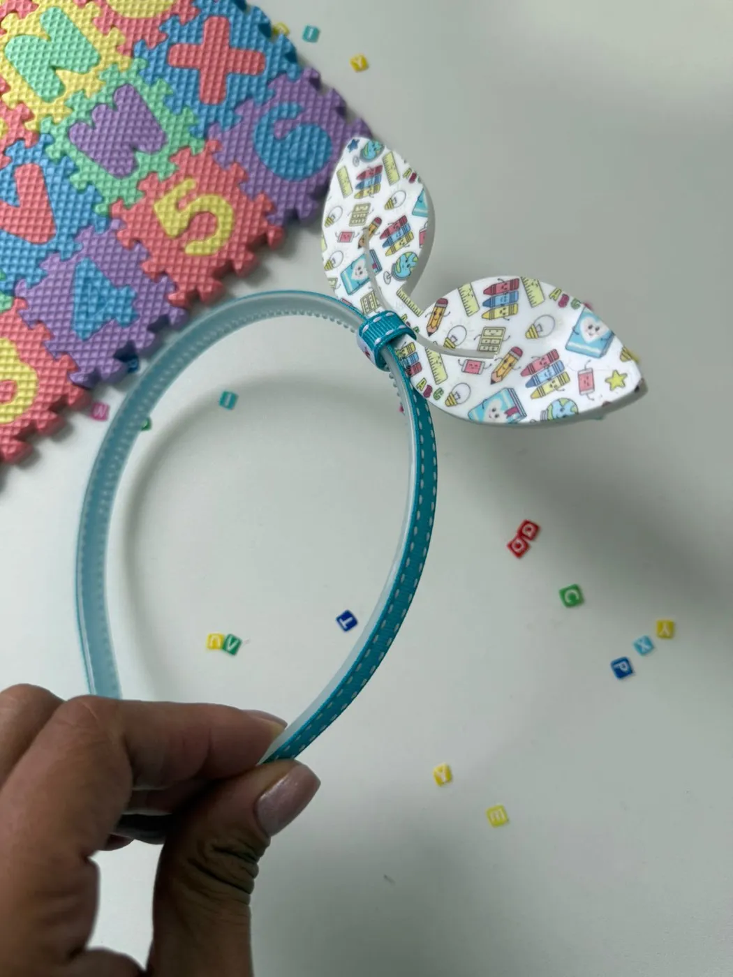 Tiara Orelhinha Azul