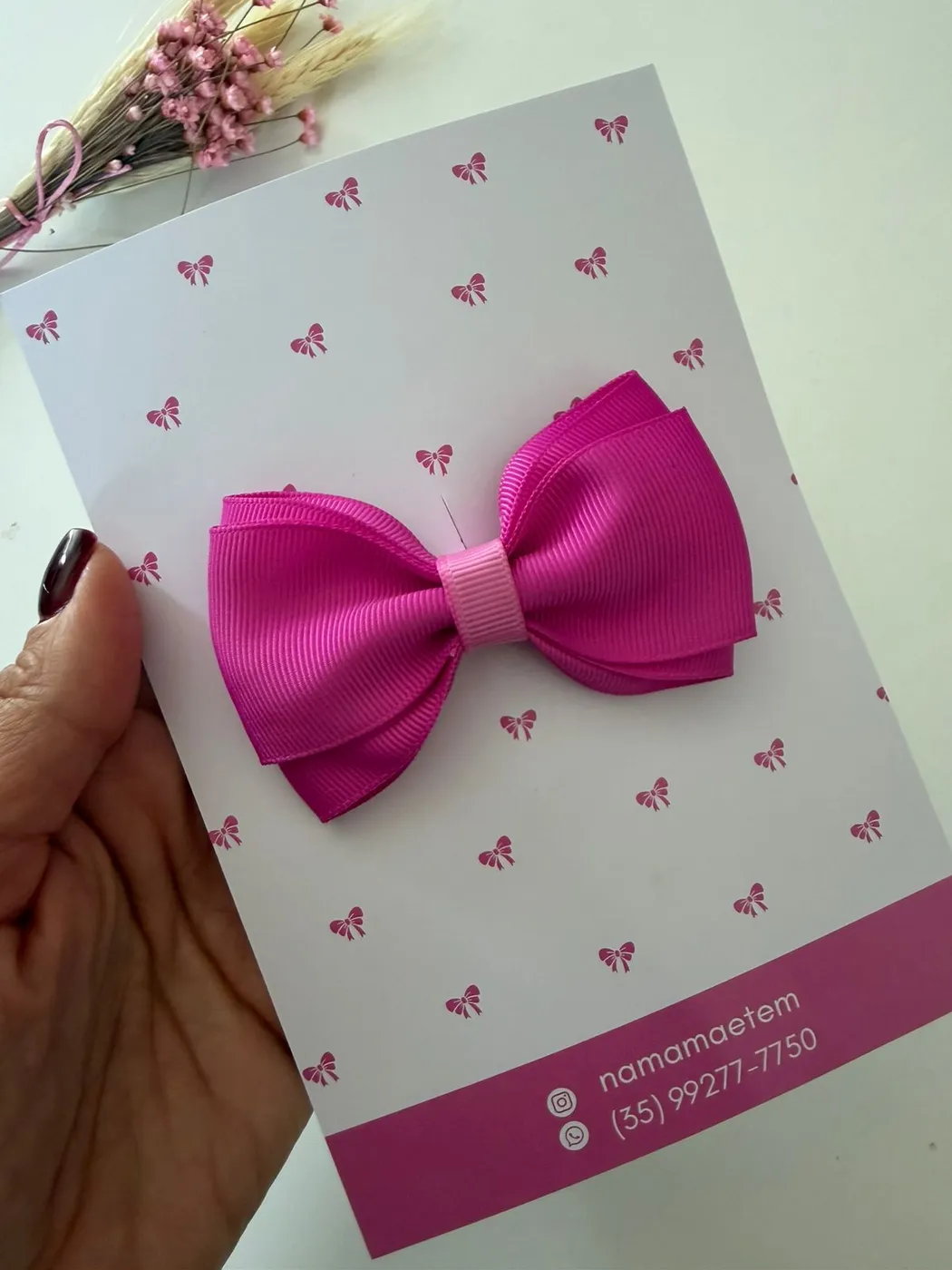 Laço Cetim Magenta