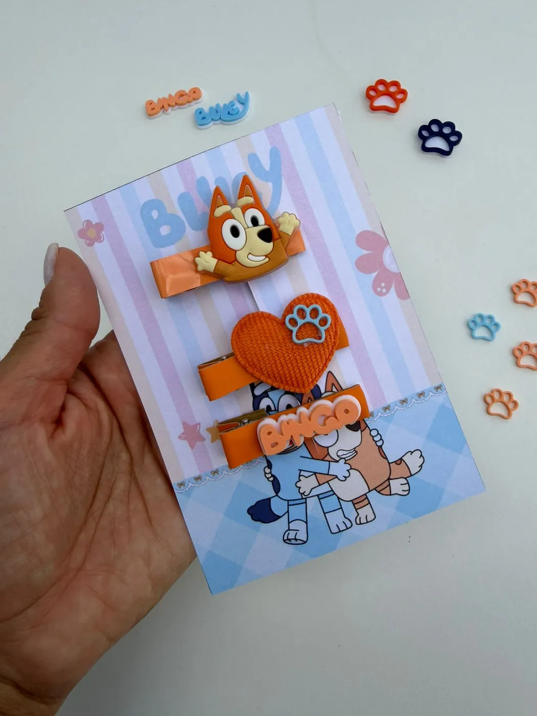Kit Hairclips Bingo Laranja