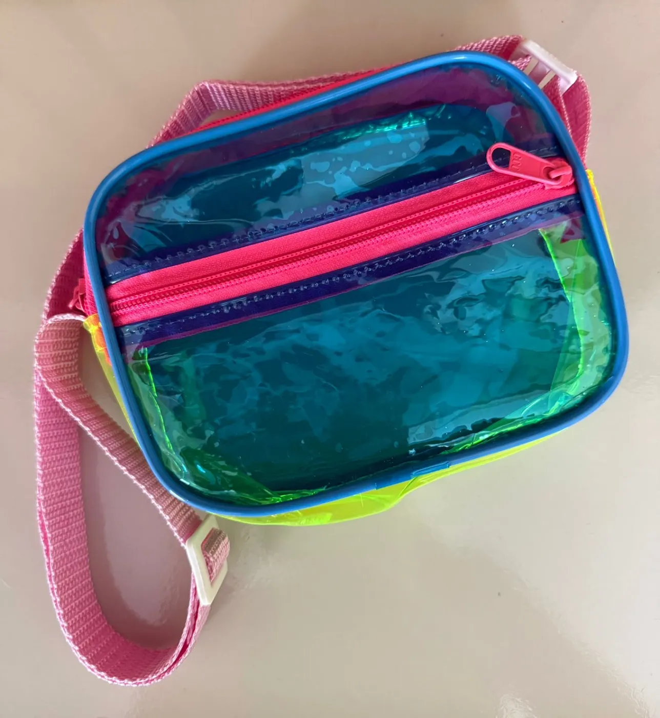 Bolsa Transversal Transparente Neon