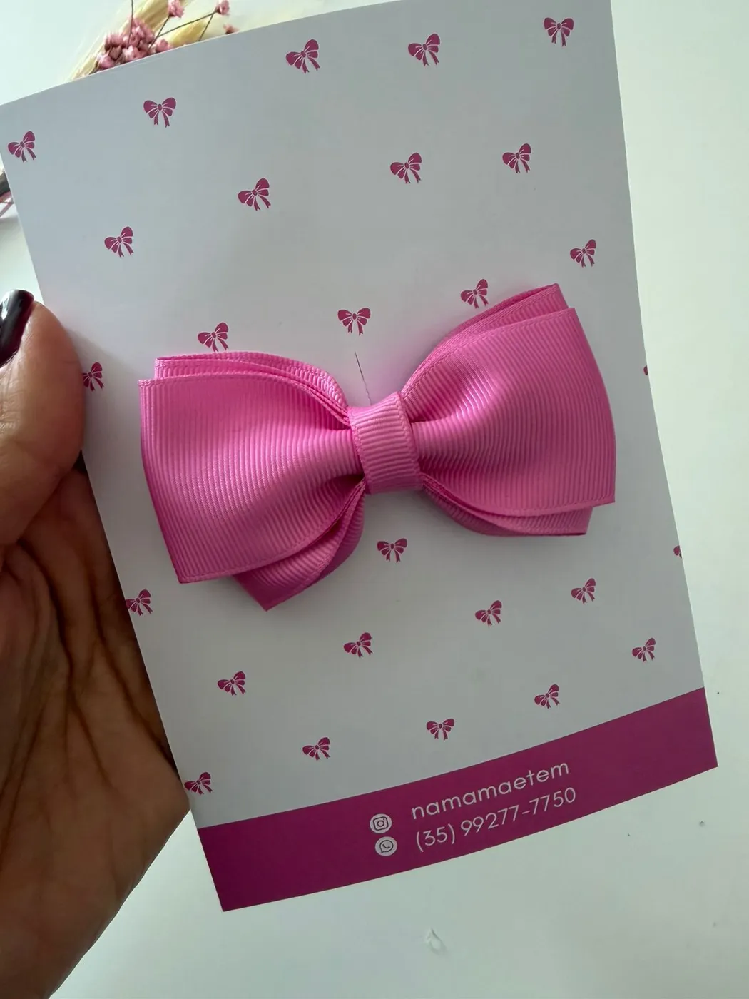 Laço Cetim Rosa Chiclete