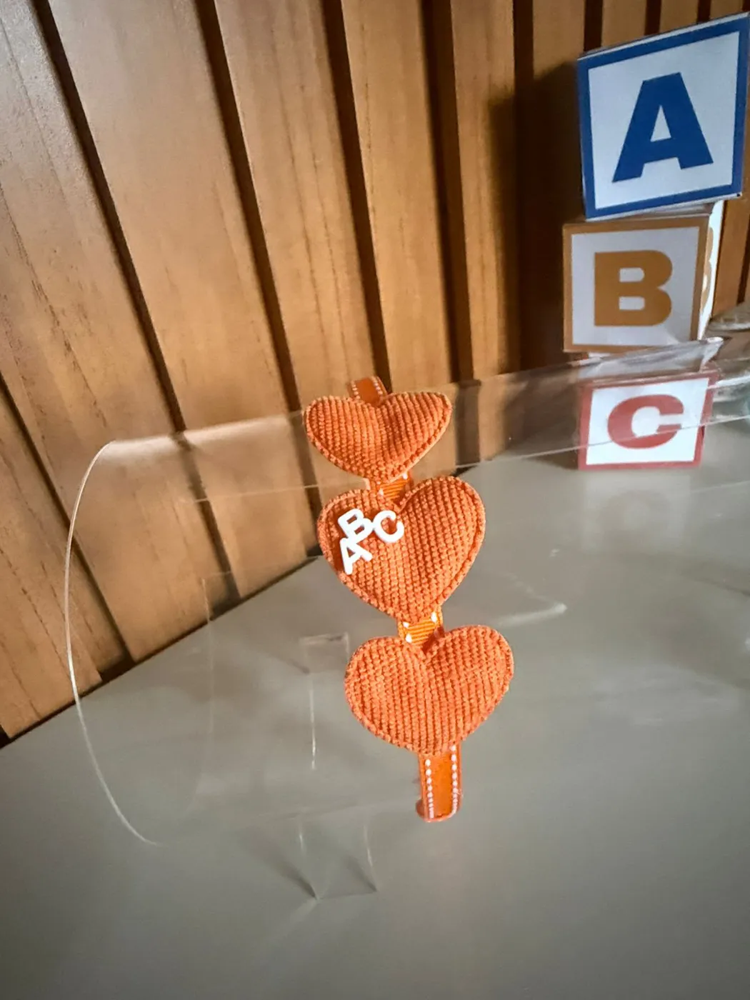 Tiara Corações Laranja
