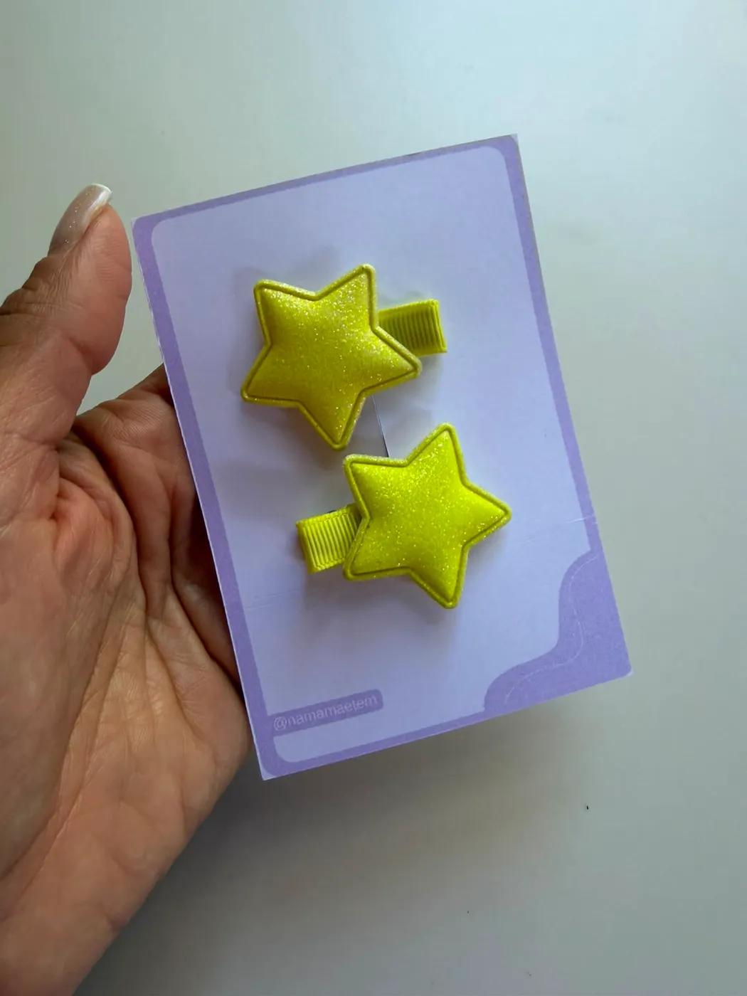 Parzinho Hairclip Estrela Amarelo